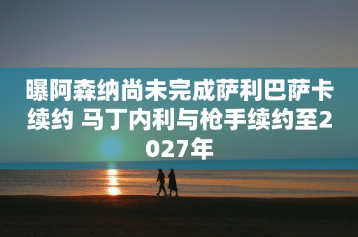 曝阿森纳尚未完成萨利巴萨卡续约 马丁内利与枪手续约至2027年