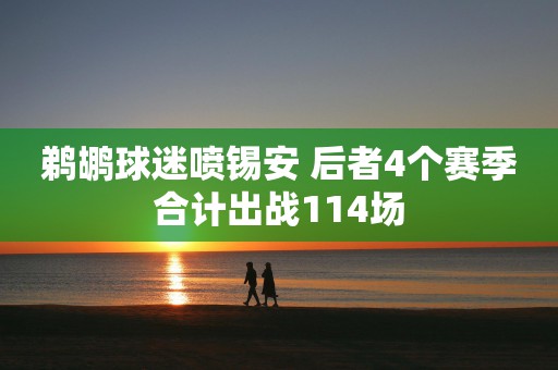 鹈鹕球迷喷锡安 后者4个赛季合计出战114场