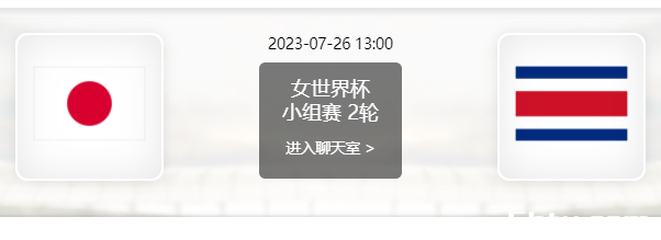 07月26日 女足世界杯第2轮 日本女足vs哥斯达黎加女足赛事前瞻分析