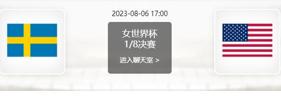 08月06日 女足世界杯1/8决赛 瑞典女足vs美国女足赛事前瞻分析