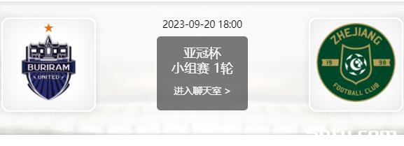 09月20日 亚冠第1轮 武里南联vs浙江队赛事前瞻分析